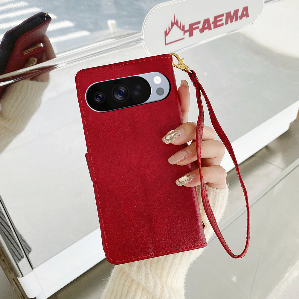 Leather Folio Wallet Case - PU 가죽 지퍼 지갑형 폰 케이스