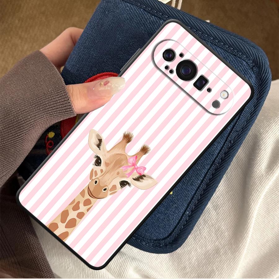 Phone Cases Pixel 10 Pro - 만화 기린 푼다 폰 커버 케이스