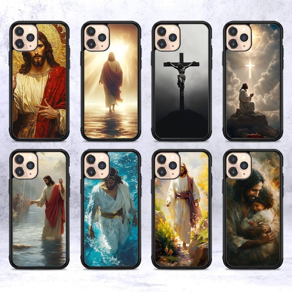 Phone Cases Jesus - 갓앤스포크스맨 J-예수 PC+TPU 충격 방지 보호