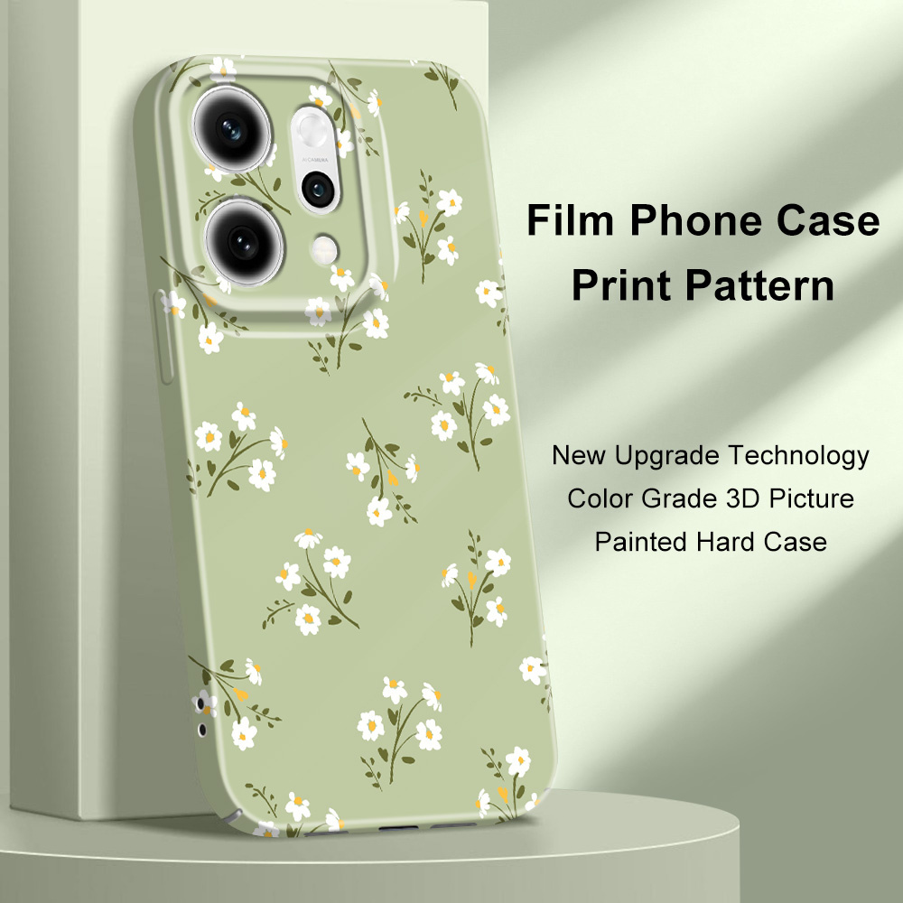 Phone Cases Hard - 아름다운 꽃무늬 OPPO Reno 14 14F