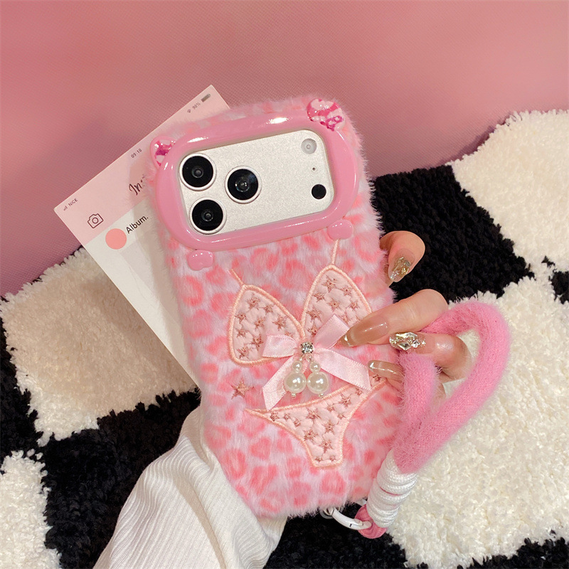 Phone Cases Luxury - 럭셔리 레오파드 프린트 비키니 패턴 플러시