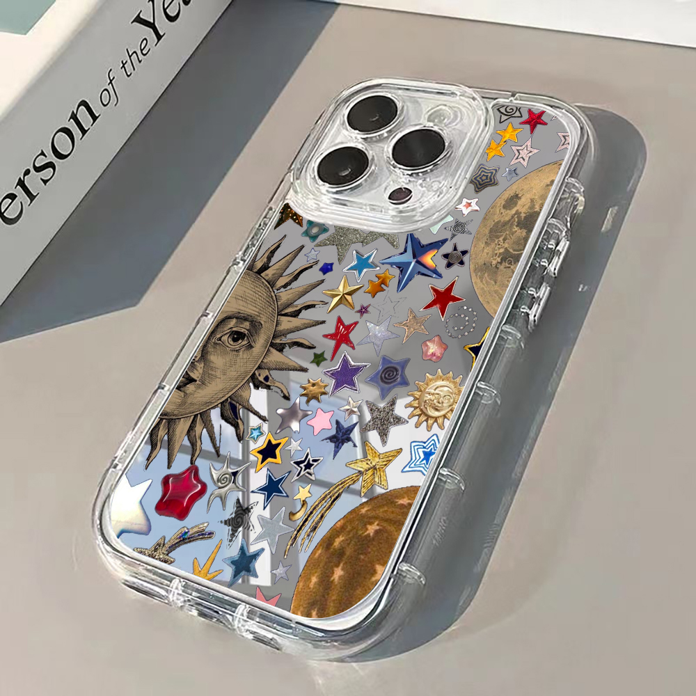 Phone Cases Arc - 셀레스티얼 골드 글리터 미러 폰 케이스