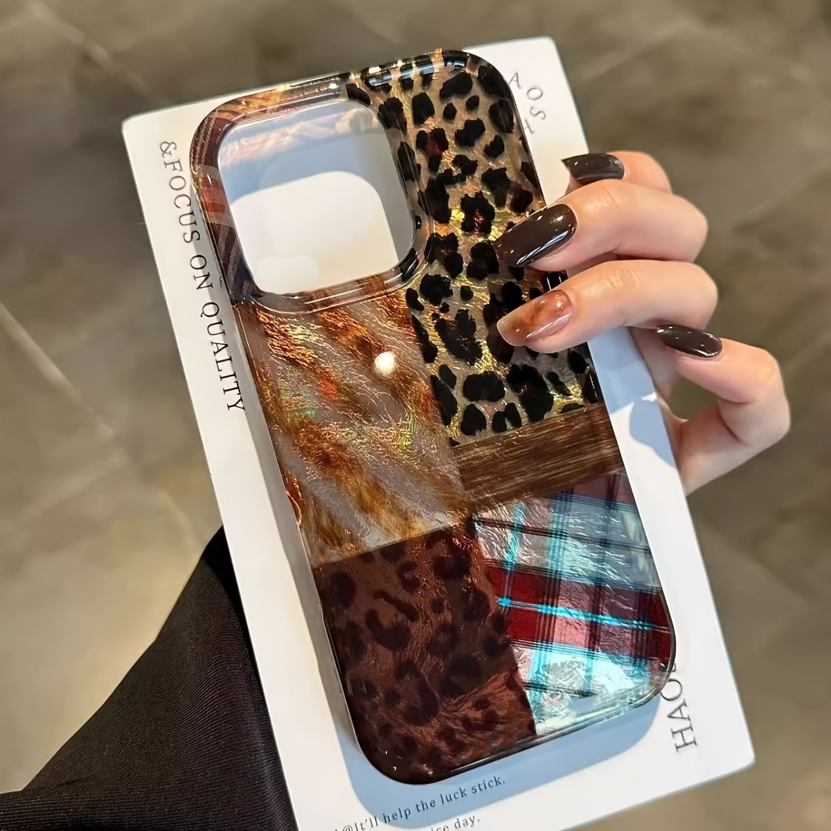 Phone Cases Designer - 고급 레오파드 프린트 및 틴포일 디자인
