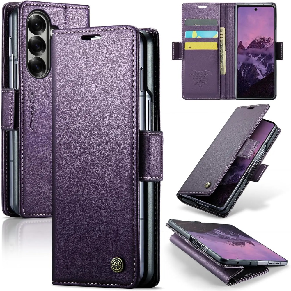 Leather Folio Wallet Case - 베스트셀러 폴리오 플립 RFID 가죽 케이스