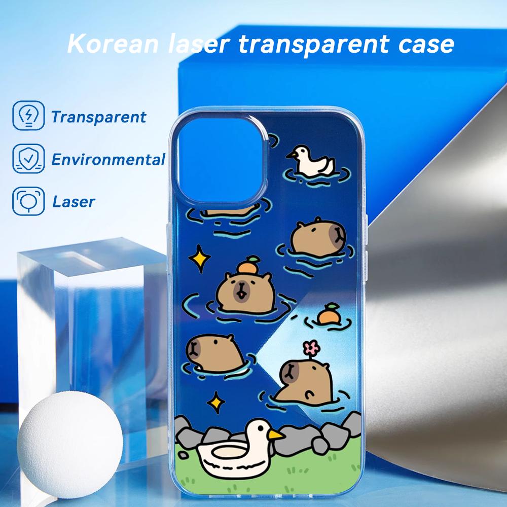 Phone Cases Designer - 귀여운 동물 카피바라 패턴 디자인 레이저