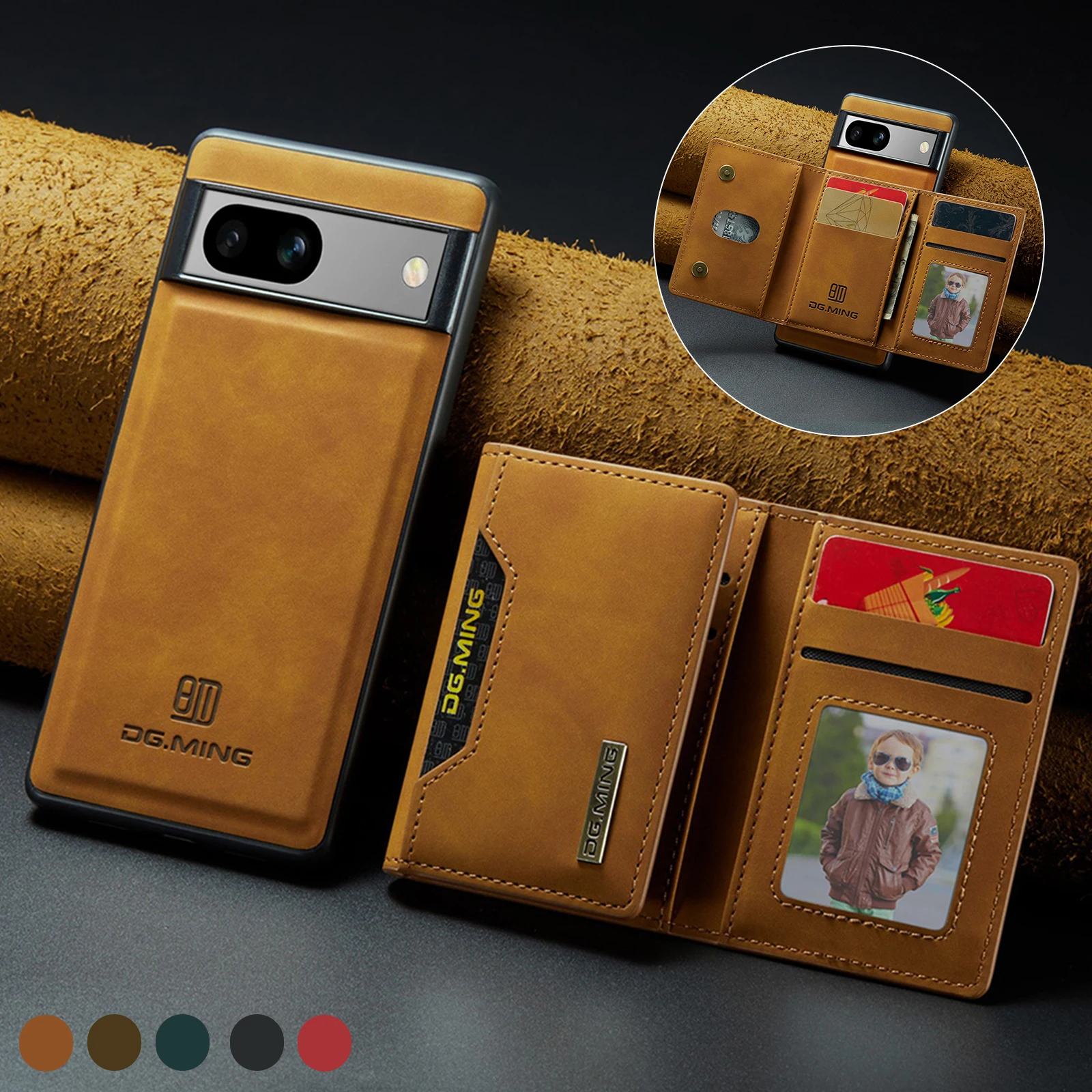 Leather Folio Wallet Case - 구글 픽셀 9 프로 XL 7A