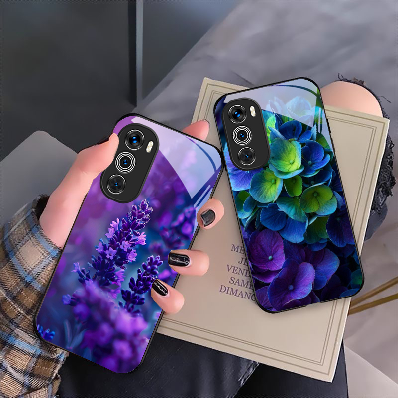Phone Cases Purple - 보라색 튤립 패턴 모토로라 모토 G