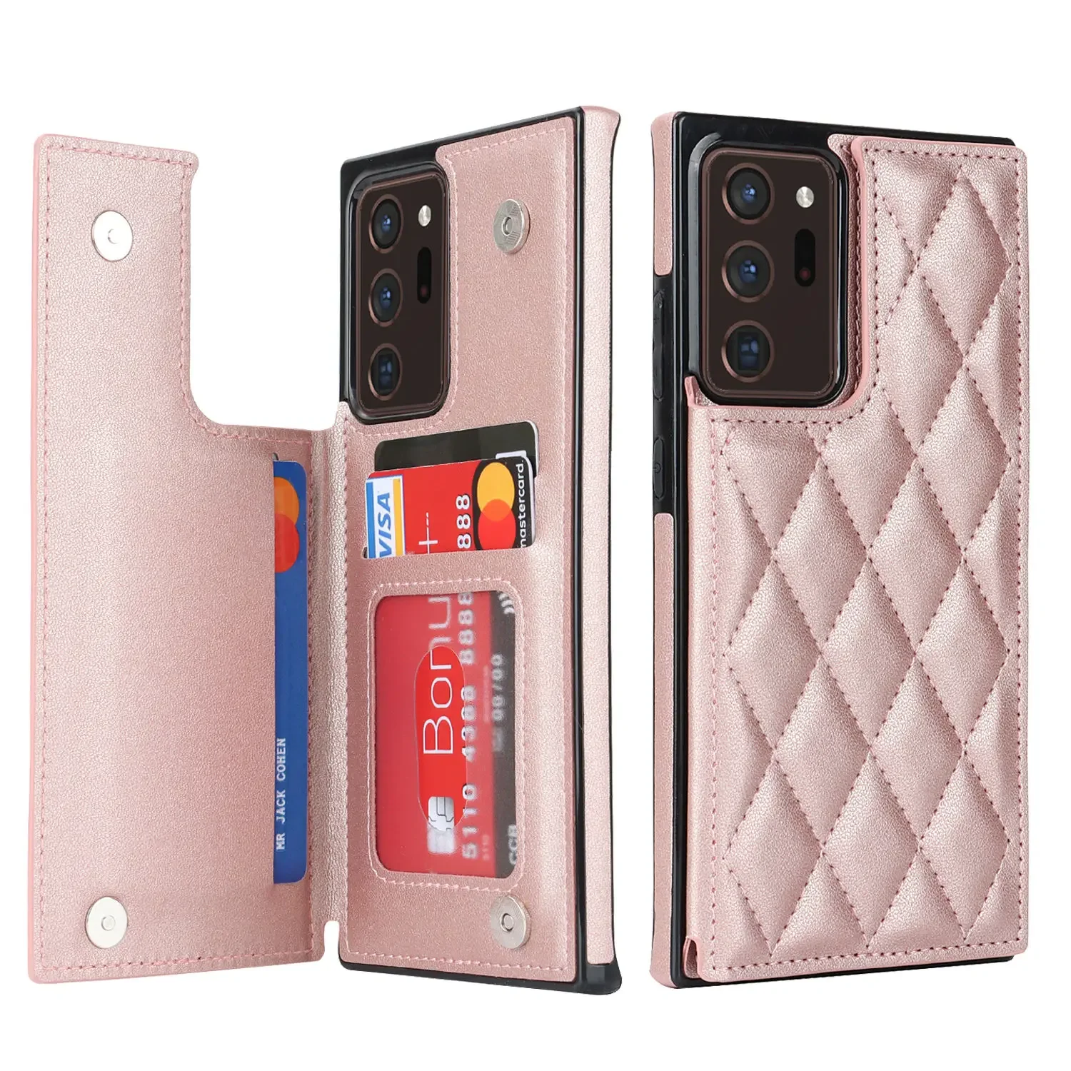 Leather Folio Wallet Case - 삼성 갤럭시 노트 10 플러스 노트