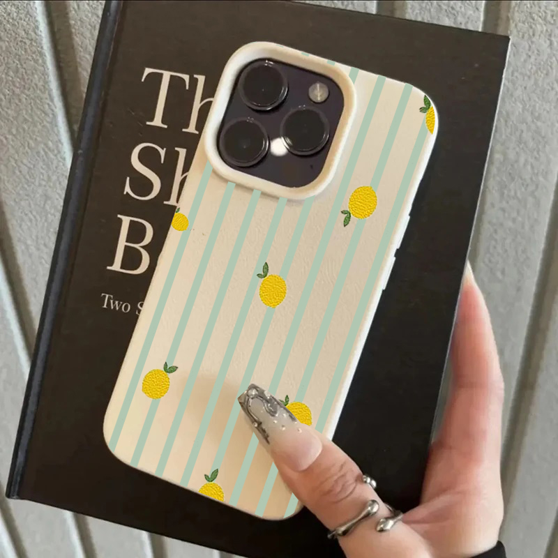 Phone Cases Luxury - 충격 방지 귀여운 레몬 패턴 실리콘