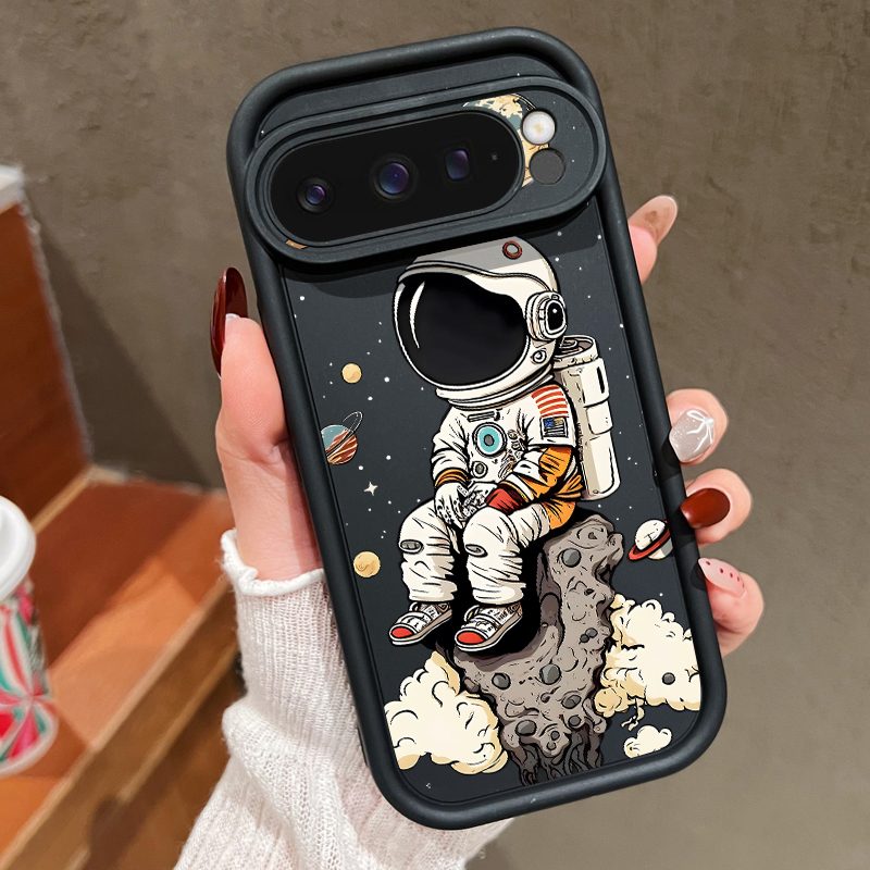 Phone Cases Pixel 10 Pro - 만화 우주비행사 프린트 TPU 폰 케이스