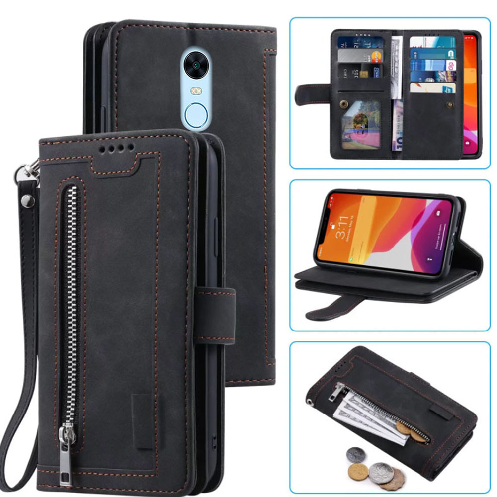 Leather Folio Wallet Case - 9 카드 지갑 케이스 Redmi 5