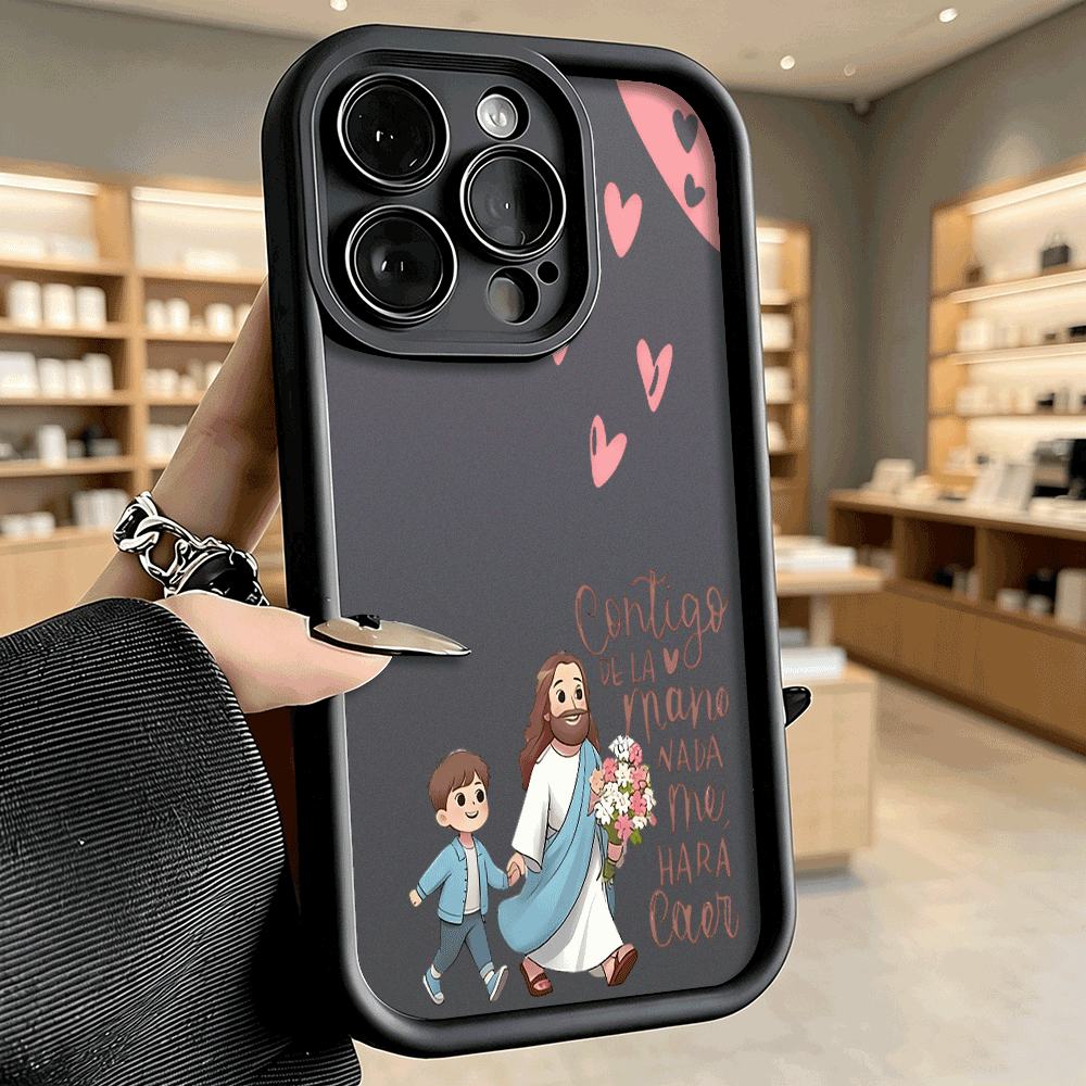Phone Cases Jesus - 예수와 아이 소프트 TPU 휴대폰 케이스