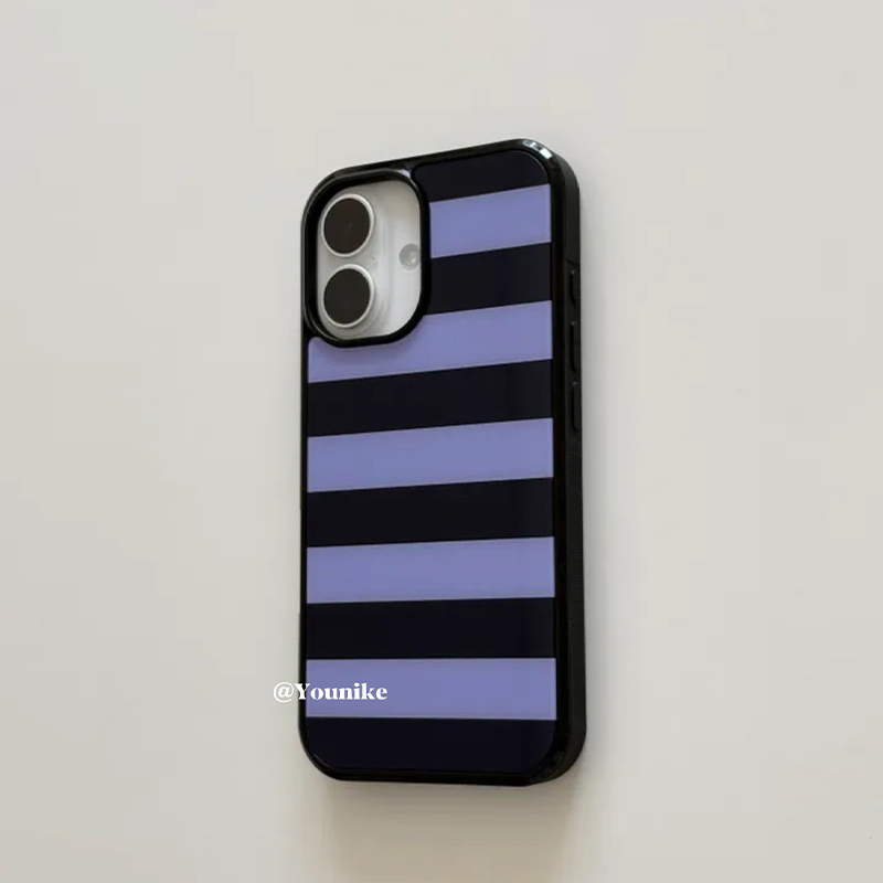 한국산 퍼플 및 블랙 스트라이프 폰 케이스 아이폰 17 - Phone Cases Purple 리뷰 및 가격