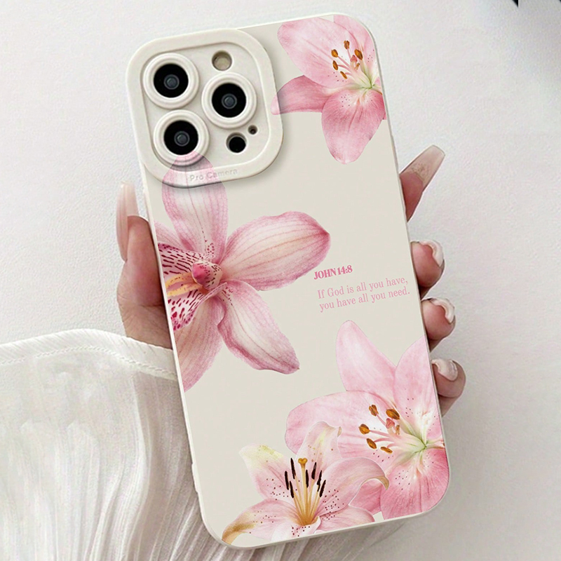 블루 플로럴 페인팅 실리콘 INS 폰 케이스 (아이폰  - Phone Cases Blue 리뷰 및 가격