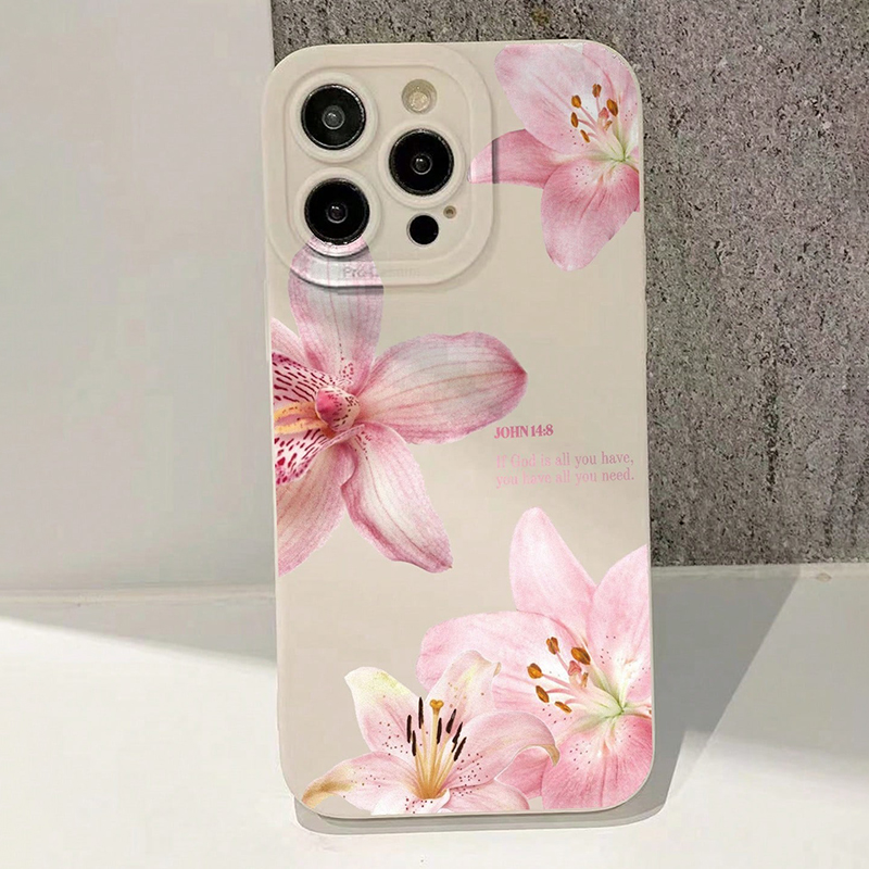 블루 플로럴 페인팅 실리콘 INS 폰 케이스 (아이폰  - Phone Cases Blue 리뷰 및 가격