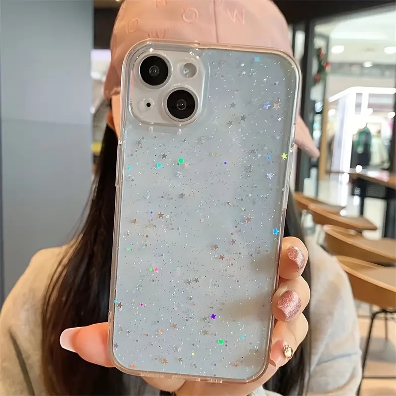 글리터 파우더 스파클 스타 스팽글 투명 케이스 소프트  - Phone Cases Arc 리뷰 및 가격