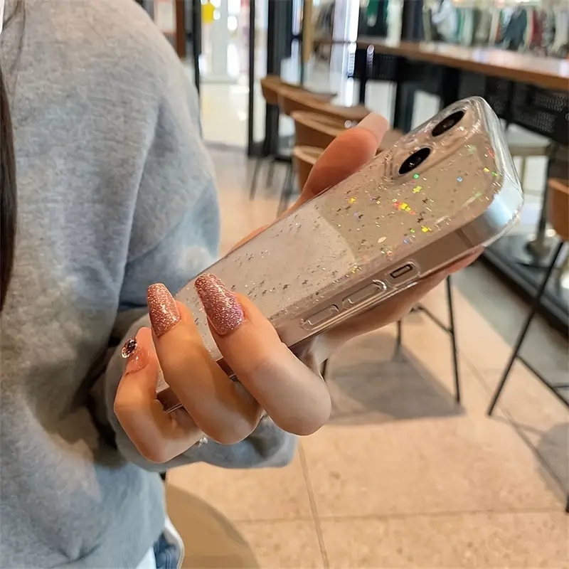 글리터 파우더 스파클 스타 스팽글 투명 케이스 소프트  - Phone Cases Arc 리뷰 및 가격