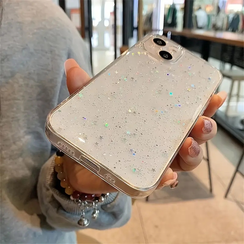 글리터 파우더 스파클 스타 스팽글 투명 케이스 소프트  - Phone Cases Arc 리뷰 및 가격