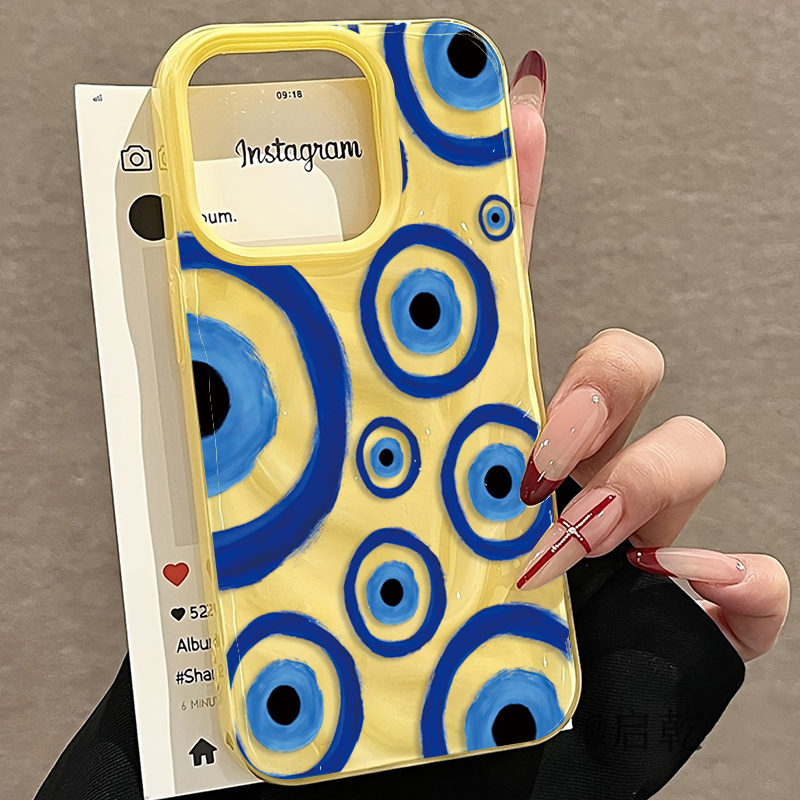 레트로 블루 아이 디자인 TPU 폰 케이스 아이폰 17 - Phone Cases Blue 리뷰 및 가격