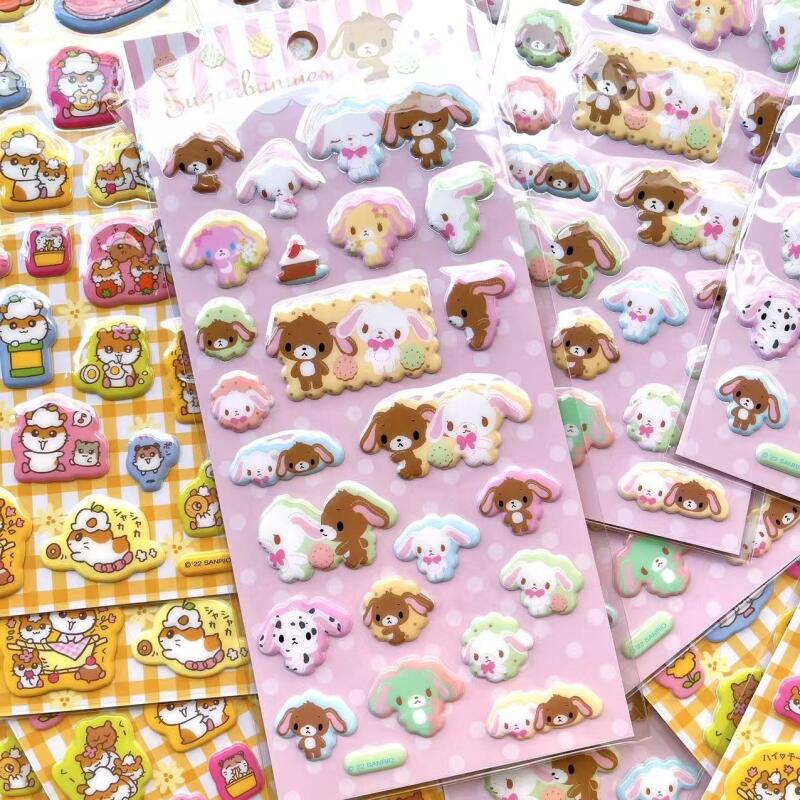 새로운 산리오 우사하나 슈가버니즈 3D 버블 스티커 장 - Phone Cases Hello Kitty 리뷰 및 가격
