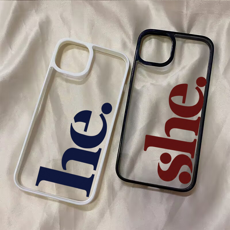 그녀 그를 위한 레터 커플 폰 케이스 아이폰 11 12 - Phone Cases Shein 리뷰 및 가격