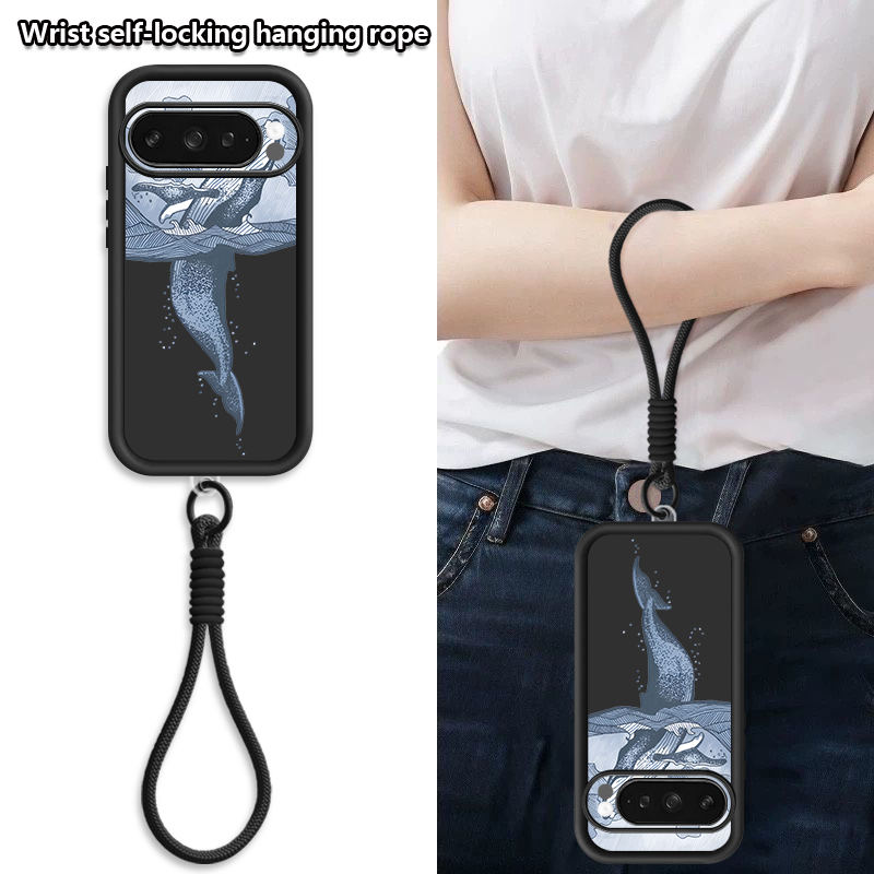  혹등고래 프린트 손목 스트랩 끈 케이스 (구글 픽셀  - Phone Cases Pixel 10 Pro 리뷰 및 가격