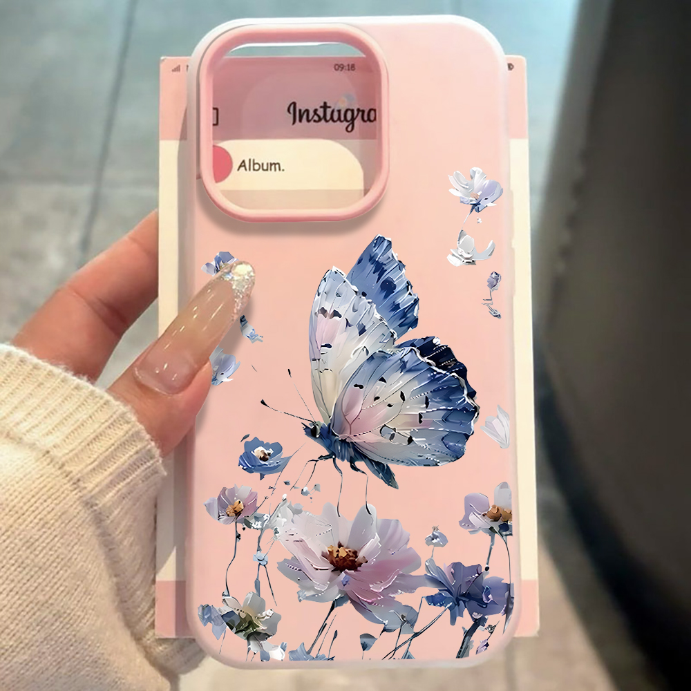 수채화 블루 퍼플 나비 꽃무늬 폰 케이스 삼성 갤럭시  - Phone Cases Blue 리뷰 및 가격