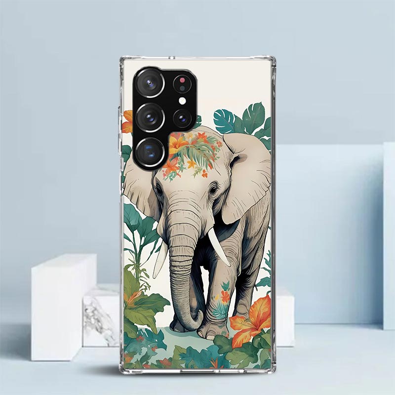 코끼리 만다라 아즈텍 소프트 커버 삼성 갤럭시 S25  - Phone Cases Shein 리뷰 및 가격