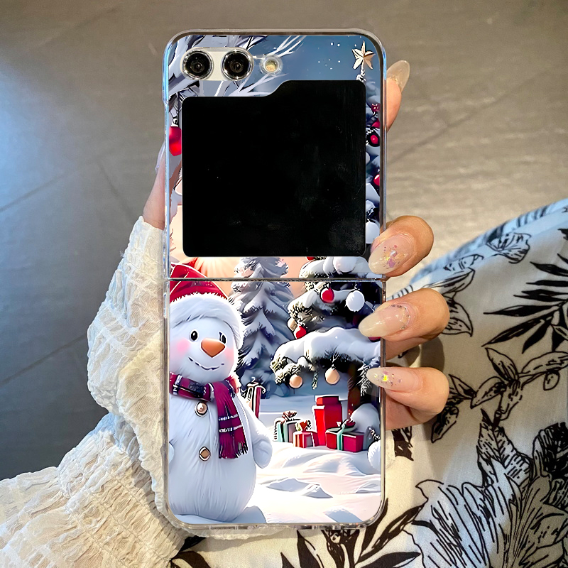 크리스마스 눈사람 엘크 폰 케이스 삼성 갤럭시 Z 플립 - Phone Cases Hard 리뷰 및 가격