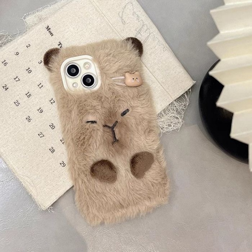 럭셔리 카피바라 플러피 퍼 폰 케이스 아이폰17 에어  - Phone Cases Luxury 리뷰 및 가격