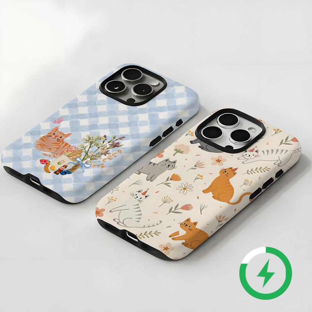 귀여운 고양이와 강아지 마그네틱 2-in-1 광택 케이 - Phone Cases For Iphone 11 리뷰 및 가격