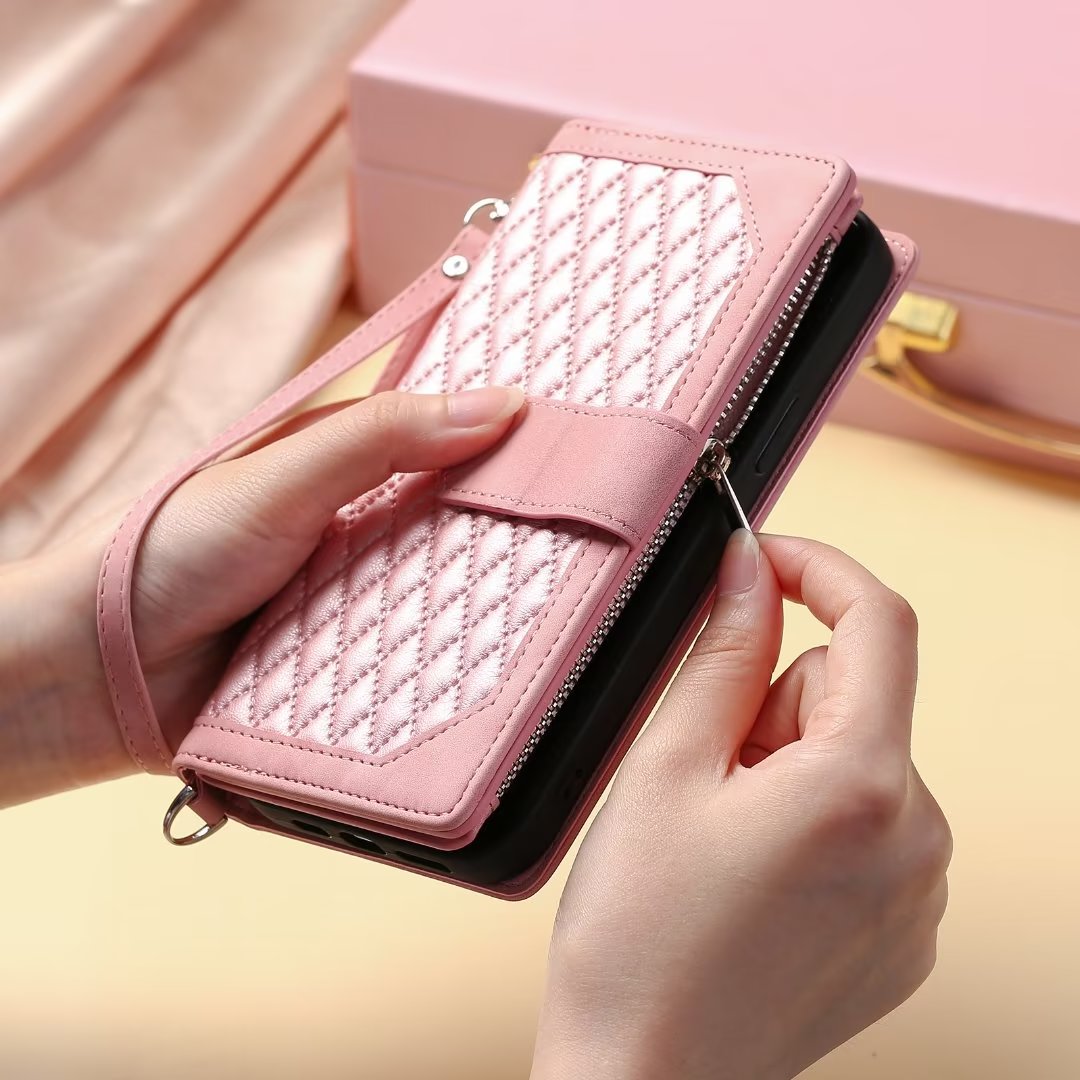 모토 원 액션 패션 작은 향기 지퍼 지갑 가죽 케이스  - Leather Folio Wallet Case 리뷰 및 가격