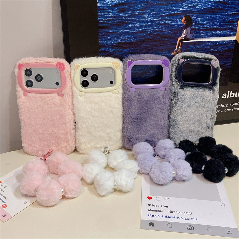 고급 솔리드 컬러 퍼리 플러시 폰 케이스 (아이폰 17 - Phone Cases For Iphone 11 리뷰 및 가격