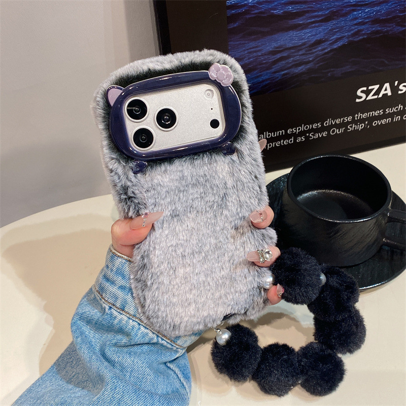 고급 솔리드 컬러 퍼리 플러시 폰 케이스 (아이폰 17 - Phone Cases For Iphone 11 리뷰 및 가격