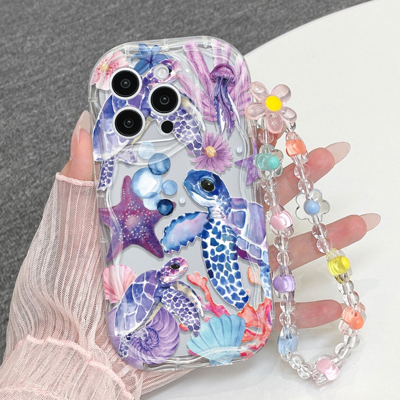 퍼플 터틀 수중 세계 패턴 폰 케이스 아이폰 17 16 - Phone Cases Purple 리뷰 및 가격
