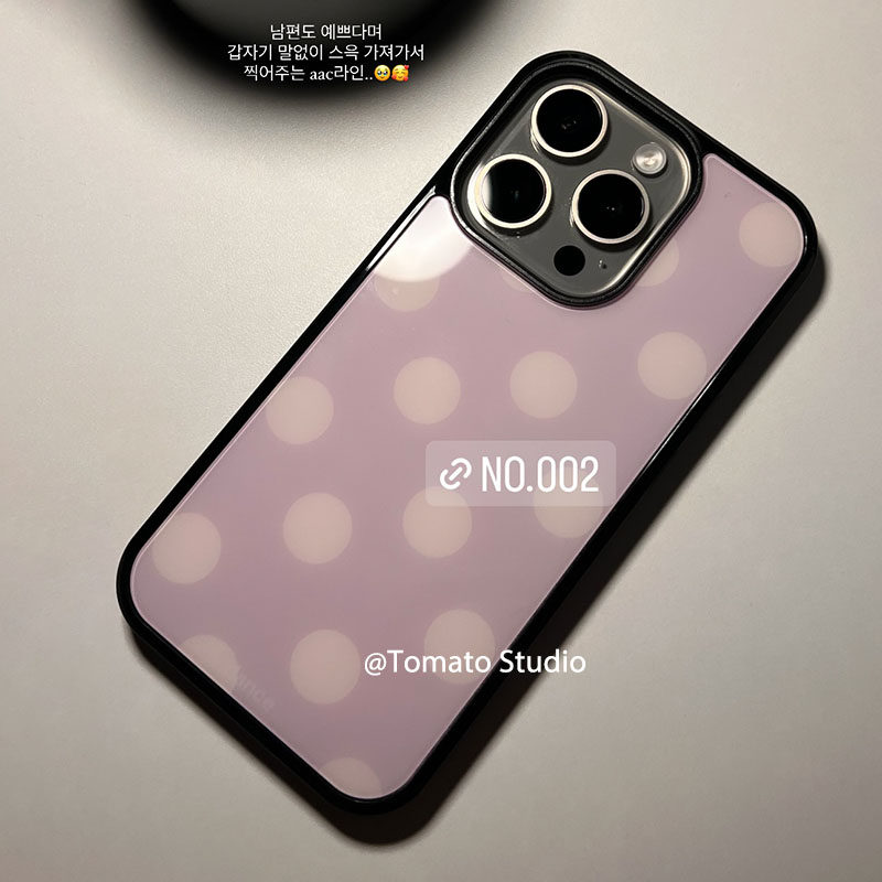 한국 인싸 패션 퍼플 폴카 도트 폰 케이스 아이폰 17 - Phone Cases Purple 리뷰 및 가격