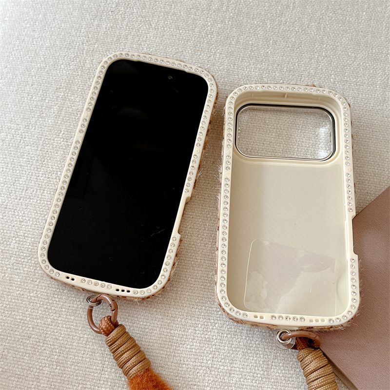 럭셔리 다이아몬드 장식 레오파드 프린트 플러시 폰케이스 - Phone Cases Luxury 리뷰 및 가격
