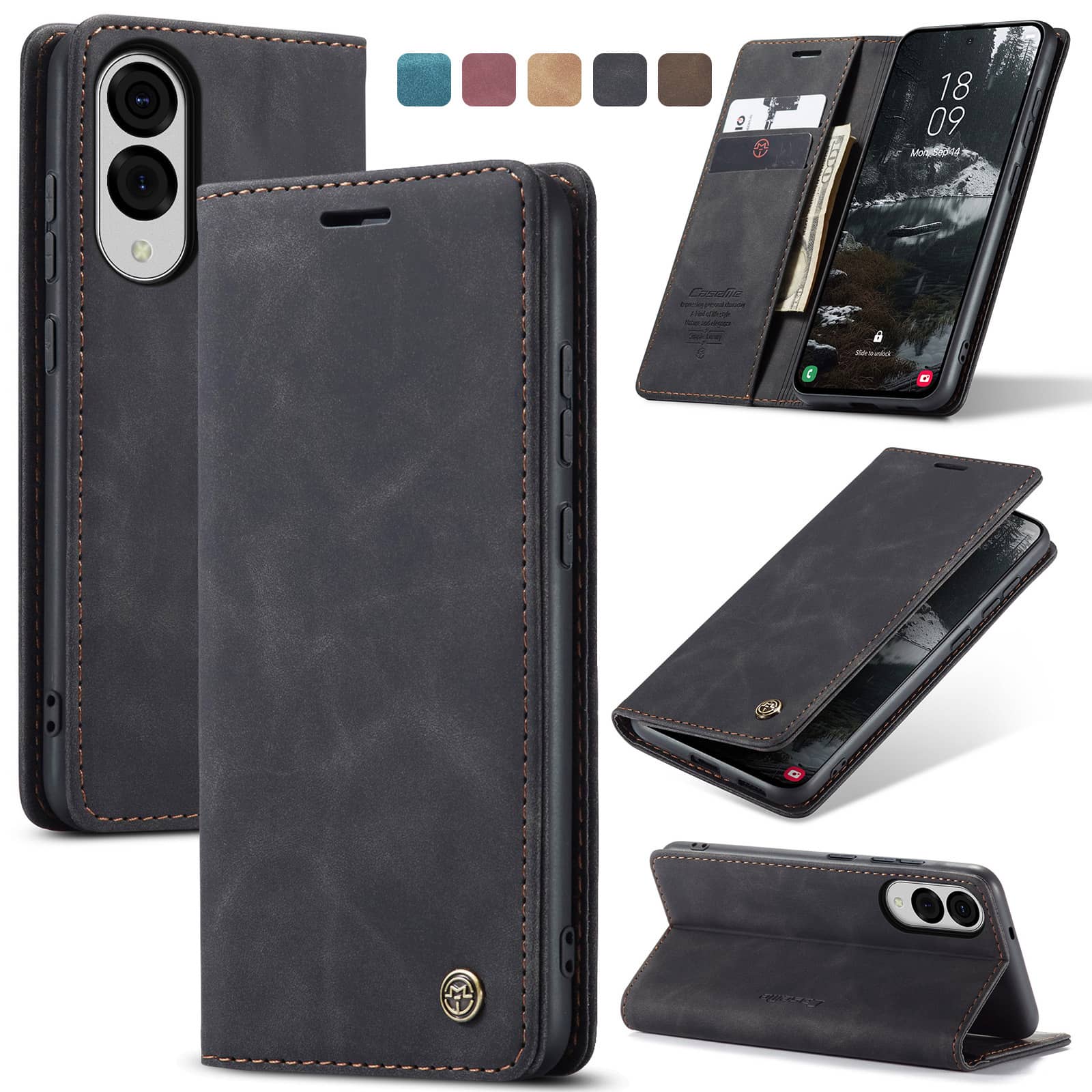 삼성 갤럭시 S25 엣지용 플립 월렛 케이스, 카드 홀 - Leather Folio Wallet Case 리뷰 및 가격