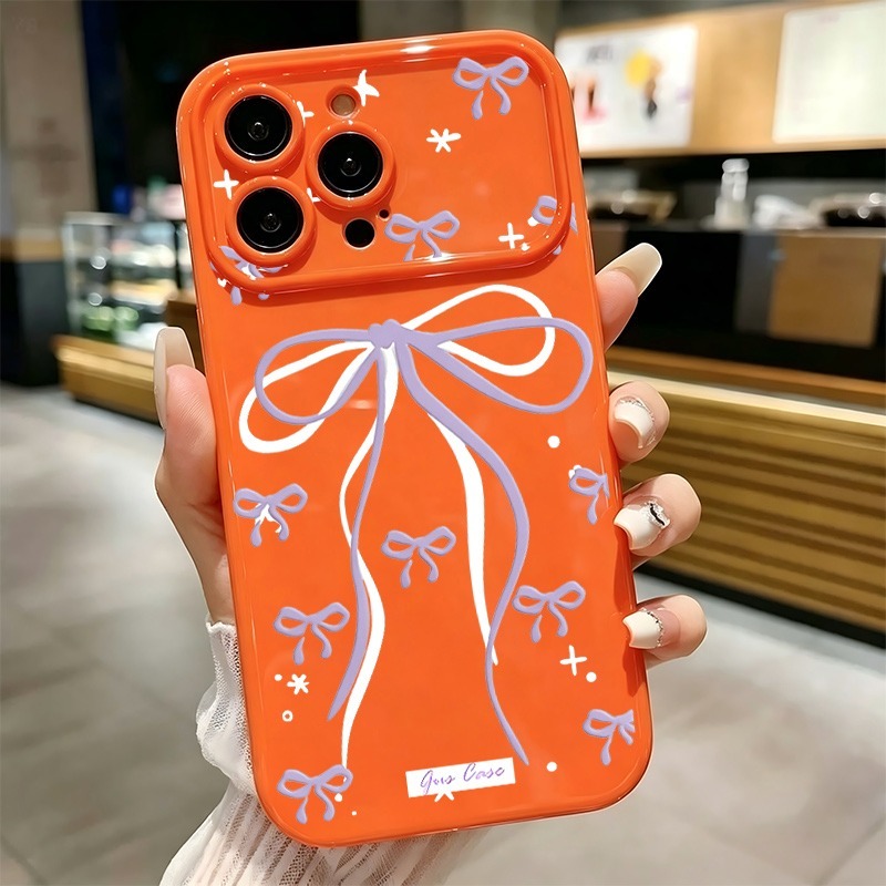 대형 퍼플 보우 스타 도형 프린트 폰 케이스 (아이폰  - Phone Cases Purple 리뷰 및 가격
