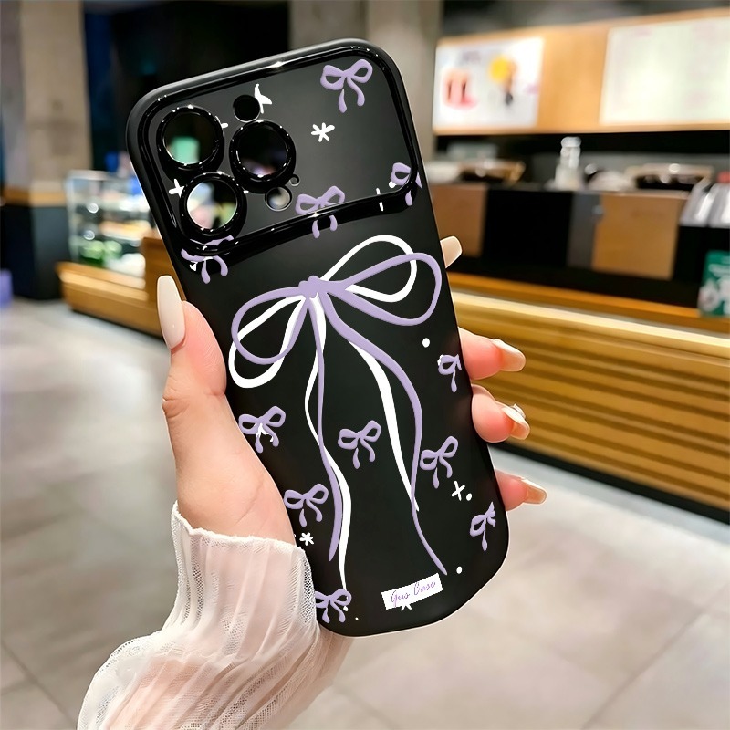 대형 퍼플 보우 스타 도형 프린트 폰 케이스 (아이폰  - Phone Cases Purple 리뷰 및 가격