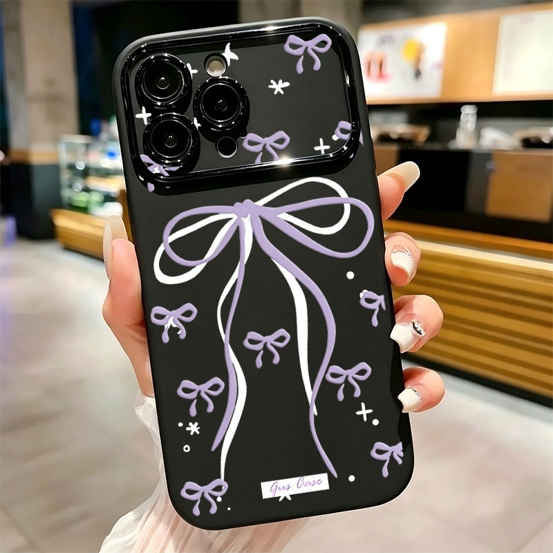 대형 퍼플 보우 스타 도형 프린트 폰 케이스 (아이폰  - Phone Cases Purple 리뷰 및 가격