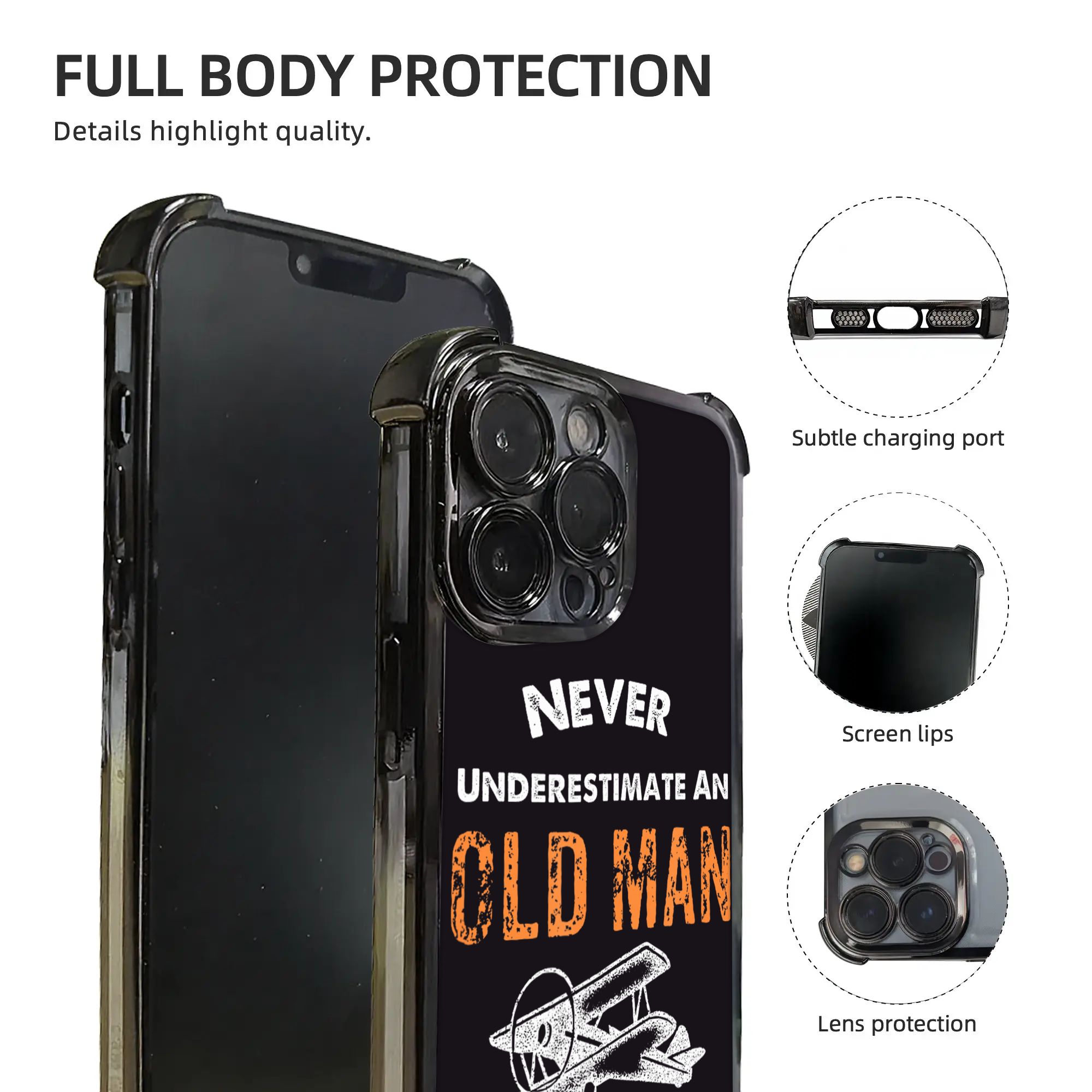 RC 비행기 모양 전화 커버가 있는 노인을 과소평가하지 - Phone Cases Arc 리뷰 및 가격