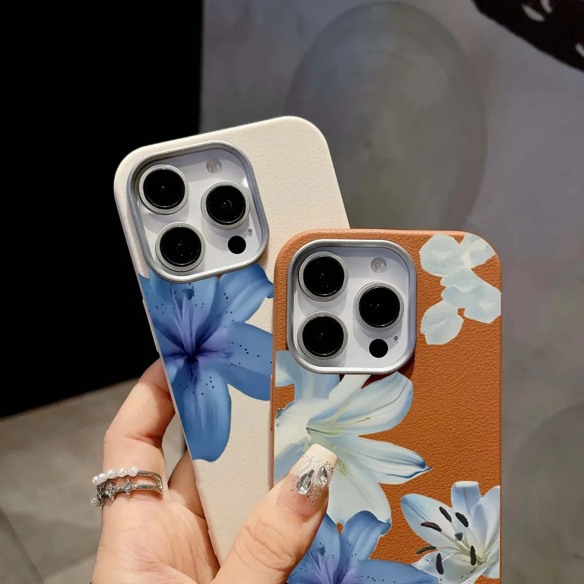 우아한 블루 릴리 패턴 폰 케이스 (레드미 11 12  - Phone Cases Blue 리뷰 및 가격