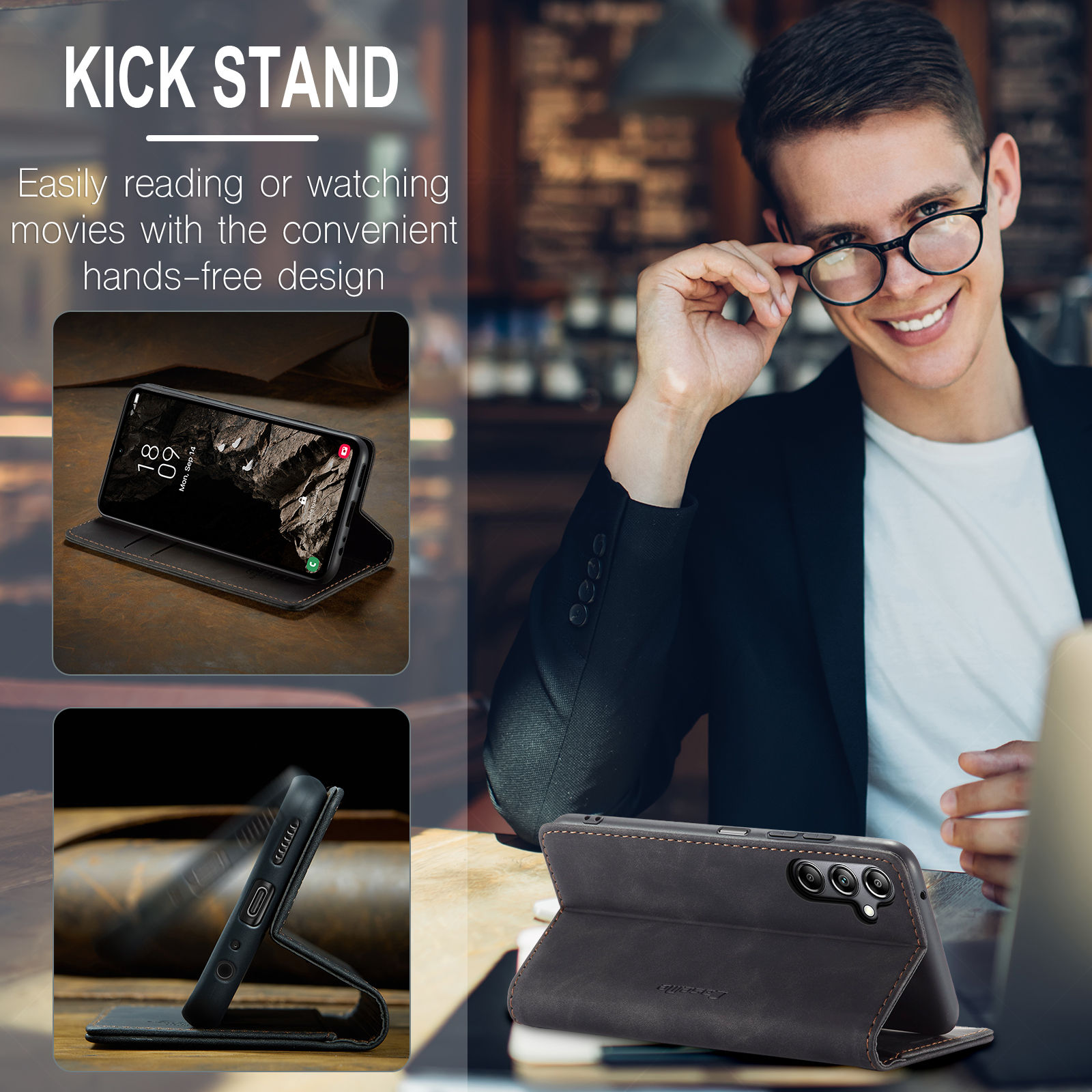 삼성 갤럭시 A55 5G A35 5G A25 5G A0 - Leather Folio Wallet Case 리뷰 및 가격