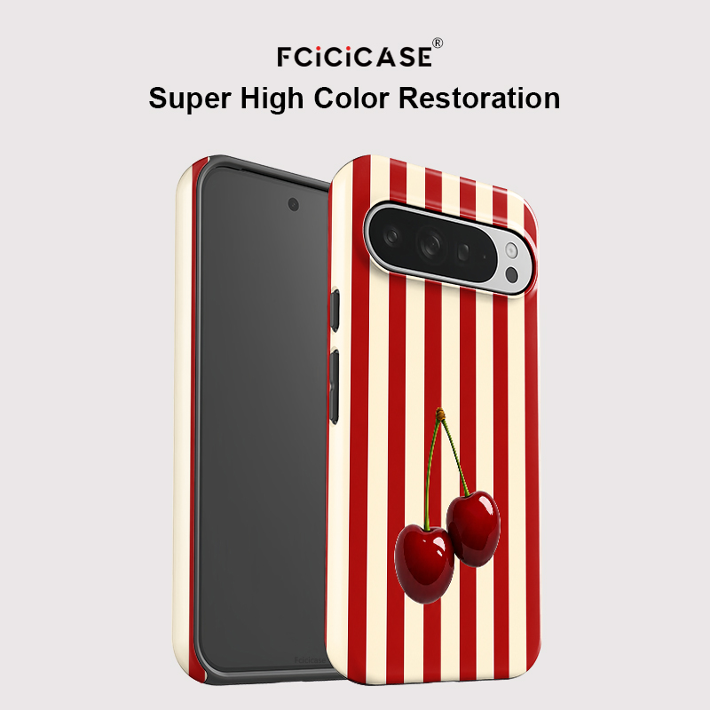 Fcicicase 체리 스트라이프 패턴 휴대폰 케이스  - Phone Cases Pixel 10 Pro 리뷰 및 가격