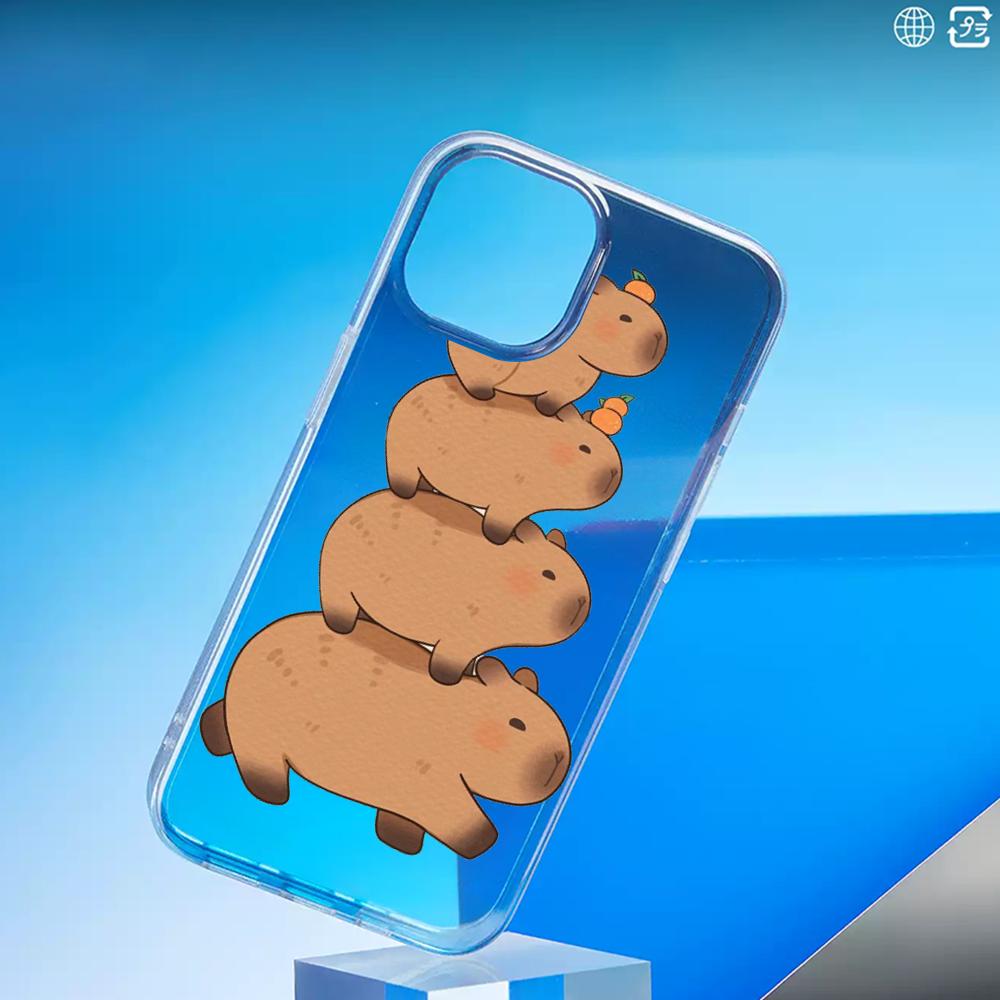 귀여운 동물 카피바라 패턴 디자인 레이저 그라데이션 투 - Phone Cases Designer 리뷰 및 가격