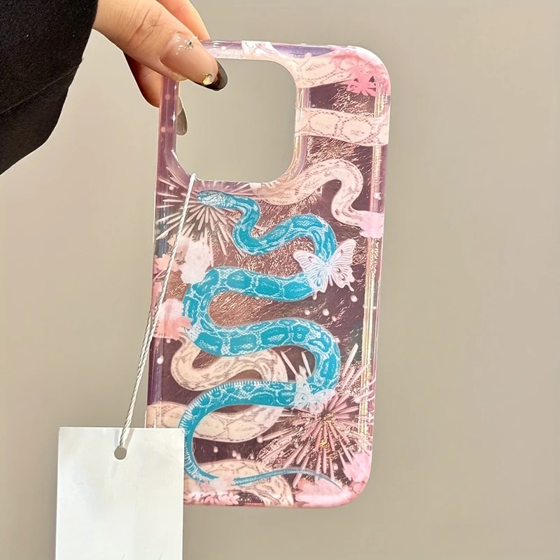 오리엔탈 스타일 뱀 불꽃놀이 글리터 빙하 패턴 케이스  - Phone Cases Arc 리뷰 및 가격