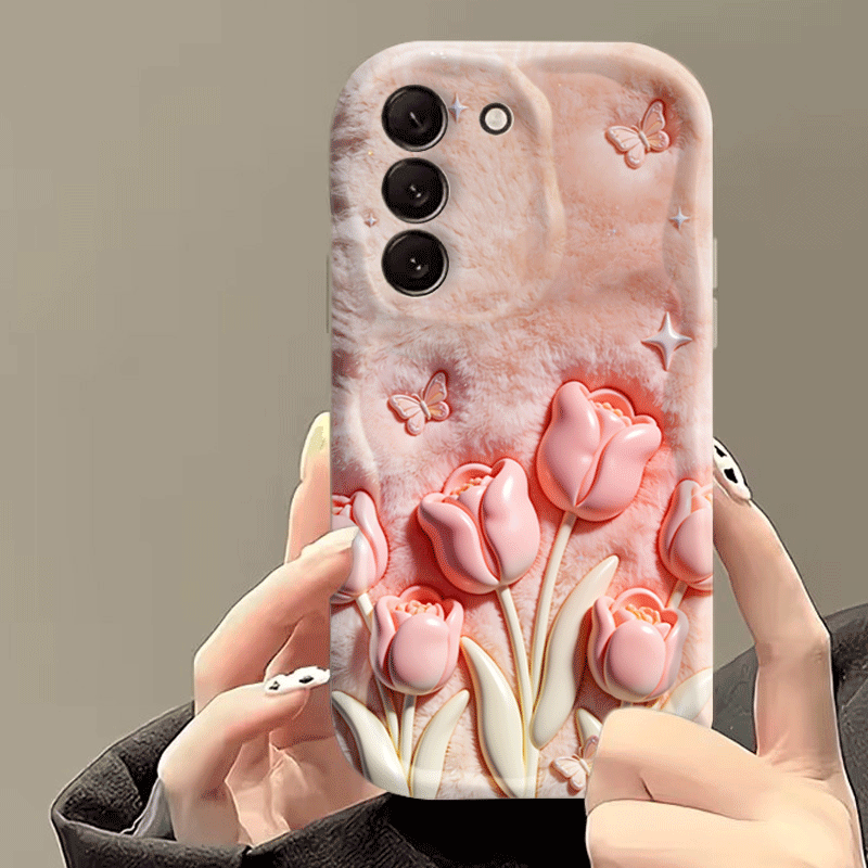 2D 플랫 디자인 핑크 튤립 폰 케이스 삼성 갤럭시 S - Phone Cases Designer 리뷰 및 가격