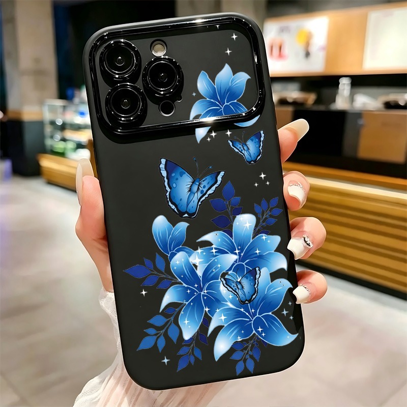 블루 버터플라이 플로럴 프린트 아이폰 17 16 15  - Phone Cases Blue 리뷰 및 가격