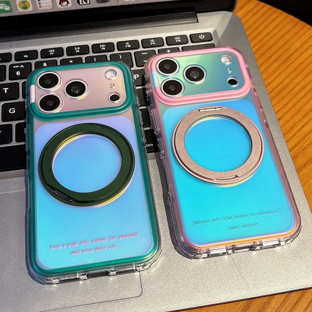 럭셔리 레이저 오로라 도파민 컬러 마그네틱 스탠드 폰  - Phone Cases Vogue 리뷰 및 가격